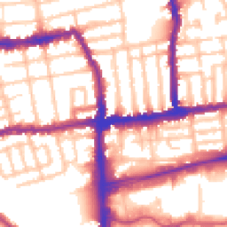Daytime road noise heatmap for SW19 1BF