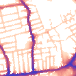 Daytime road noise heatmap for SW19 1BG