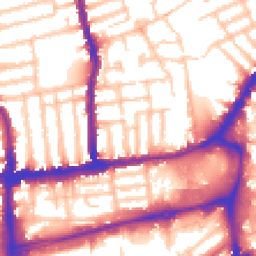 Daytime road noise heatmap for SW19 1BN