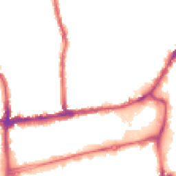 Night-time road noise heatmap for SW19 1BN