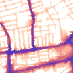 Daytime road noise heatmap for SW19 1BP
