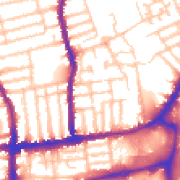 Daytime road noise heatmap for SW19 1BT