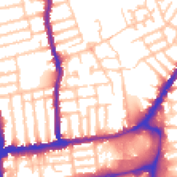 Daytime road noise heatmap for SW19 1BU