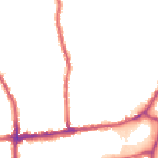 Night-time road noise heatmap for SW19 1BX