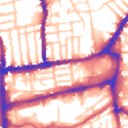 Daytime road noise heatmap for SW19 1BY