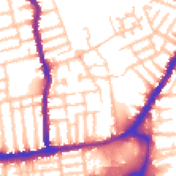 Daytime road noise heatmap for SW19 1BZ
