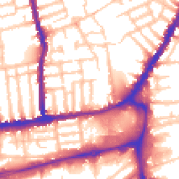 Daytime road noise heatmap for SW19 1DL
