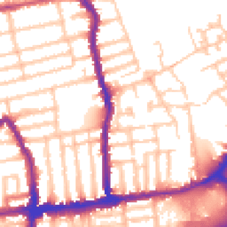 Daytime road noise heatmap for SW19 1DP