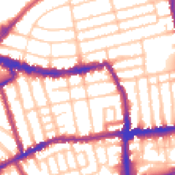 Daytime road noise heatmap for SW19 1FT