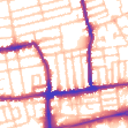 Daytime road noise heatmap for SW19 1JA