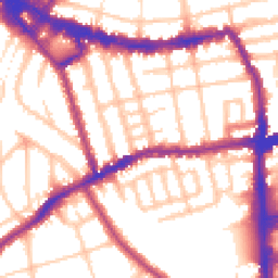Daytime road noise heatmap for SW19 1LS
