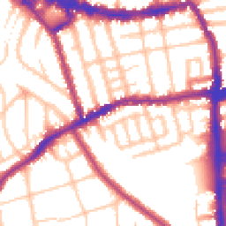 Daytime road noise heatmap for SW19 1LY