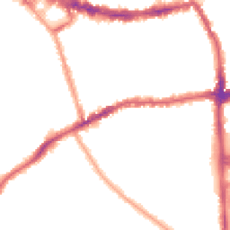 Night-time road noise heatmap for SW19 1LY