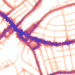 Daytime road noise heatmap for SW19 1RG