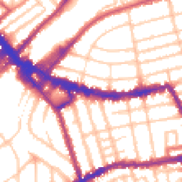 Daytime road noise heatmap for SW19 1RH