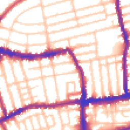 Daytime road noise heatmap for SW19 1SP