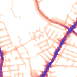 Daytime road noise heatmap for SW19 1TU