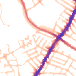 Daytime road noise heatmap for SW19 2AR