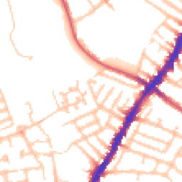 Daytime road noise heatmap for SW19 2AU