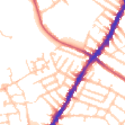 Daytime road noise heatmap for SW19 2AW