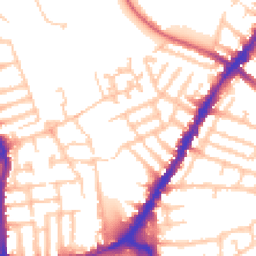 Daytime road noise heatmap for SW19 2DQ