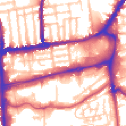 Daytime road noise heatmap for SW19 2NB