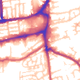 Daytime road noise heatmap for SW19 2PQ