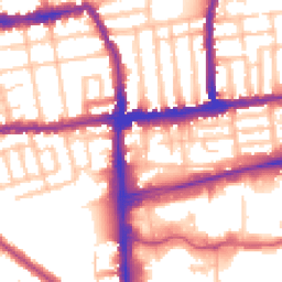 Daytime road noise heatmap for SW19 2TH