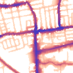 Daytime road noise heatmap for SW19 2TQ