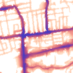 Daytime road noise heatmap for SW19 2XG