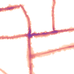 Night-time road noise heatmap for SW19 2XJ