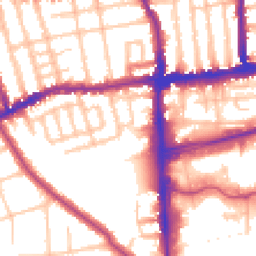Daytime road noise heatmap for SW19 3AE