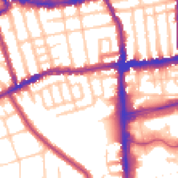 Daytime road noise heatmap for SW19 3AF