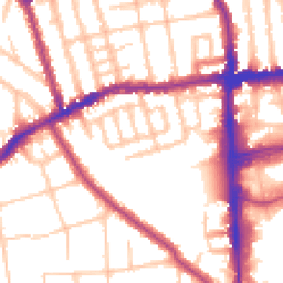 Daytime road noise heatmap for SW19 3AR
