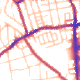 Daytime road noise heatmap for SW19 3AW