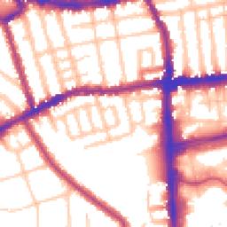 Daytime road noise heatmap for SW19 3AX
