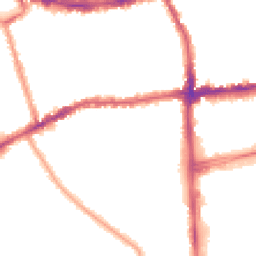 Night-time road noise heatmap for SW19 3AX