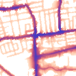 Daytime road noise heatmap for SW19 3DB