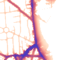 Daytime road noise heatmap for SW19 3DJ
