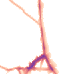 Night-time road noise heatmap for SW19 3DJ