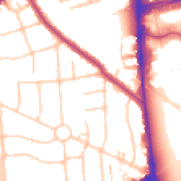 Daytime road noise heatmap for SW19 3EJ