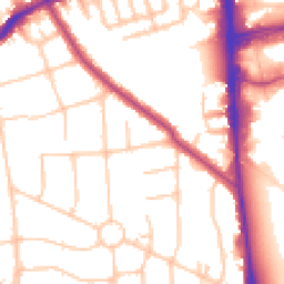 Daytime road noise heatmap for SW19 3JA