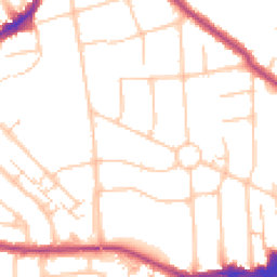 Daytime road noise heatmap for SW19 3JJ