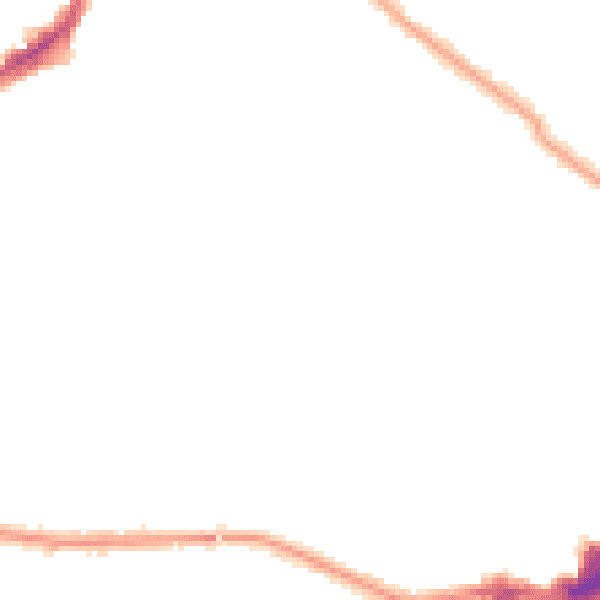 Night-time road noise heatmap for SW19 3JJ