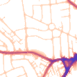Daytime road noise heatmap for SW19 3LX
