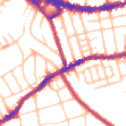 Daytime road noise heatmap for SW19 3TH