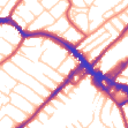 Daytime road noise heatmap for SW19 4AA