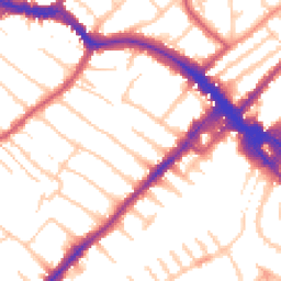 Daytime road noise heatmap for SW19 4AS