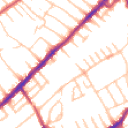 Daytime road noise heatmap for SW19 4ES