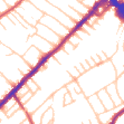 Daytime road noise heatmap for SW19 4HE